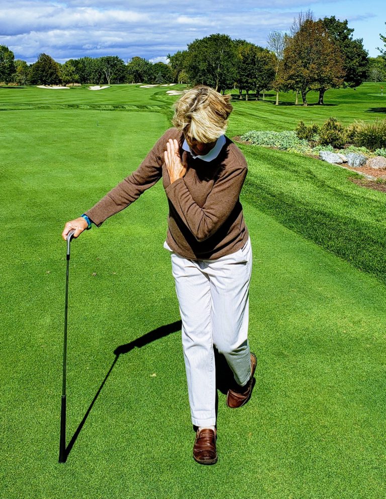 The rotary motion golf swing Train with Tami